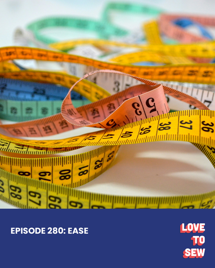 Colourful tape measures in a pile. The text reads, "Episode 280: Ease."