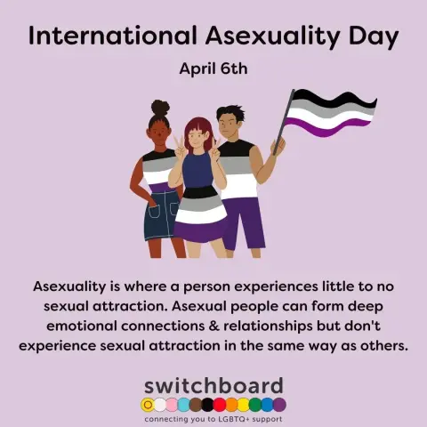 Die im Blogtext beschriebene Infografik von Switchboard zum International Asexuality Day.