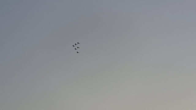 Prop driven aircraft over Inner West