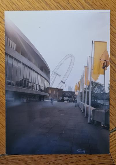 Couple of photos of the Millennium Wheel being raised into place