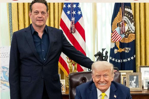 Vince Vaughn Visits Donald Trump, POTUS Account Reacts: 'White House Crashers'
